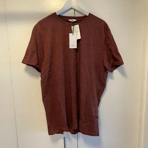 Reiss Orange & Navy Striped Men's T-shirt XL BNWT